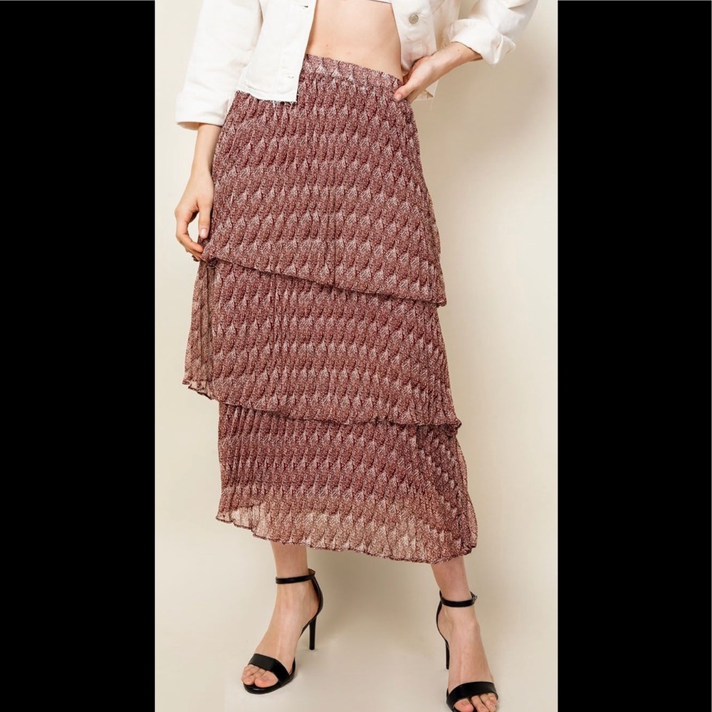 THML - Layer Ruffle Print Skirt